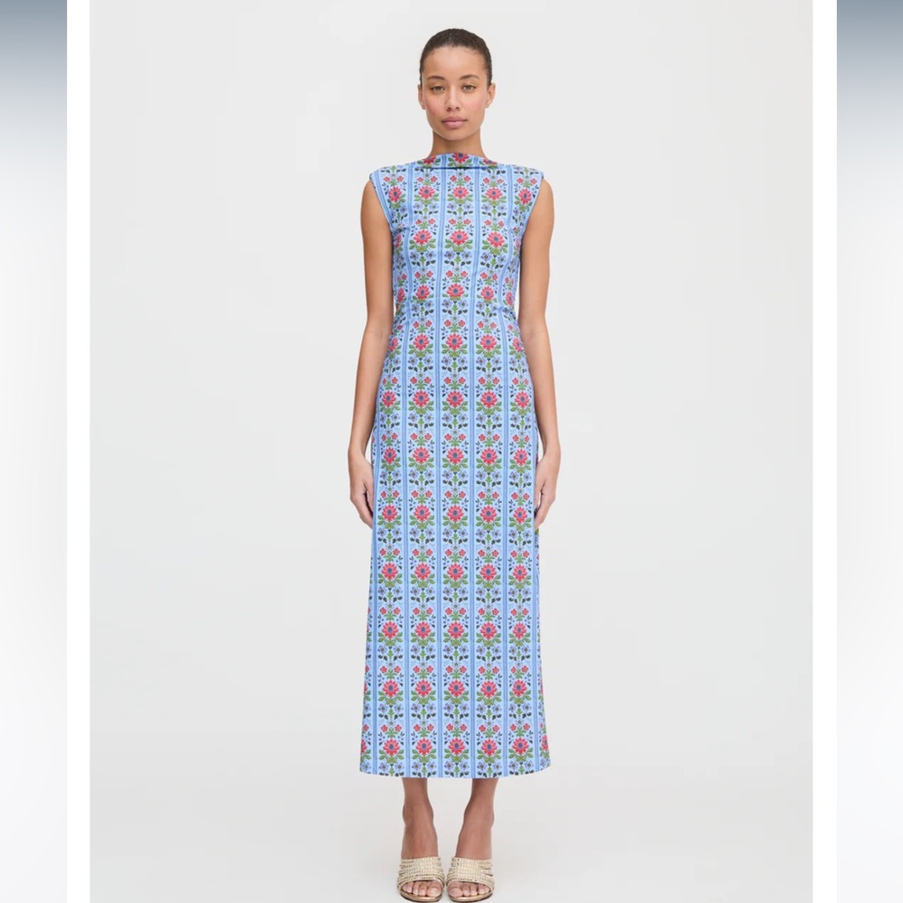 Hill House Floral Maxi Dress - Blue and Pink